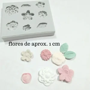 Molde em silicone -flores pequenas