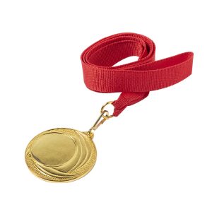 Medalha Konial Metálica de Acabamento Dourado para ser Personalizada
