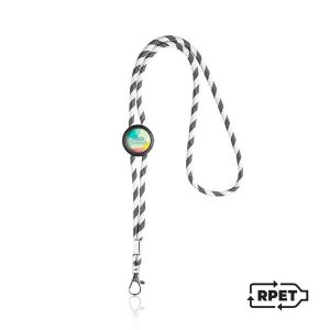Lanyard Ecoyard Tubular, em RPET, com Ajustável e Mosquetão para Personalizar