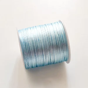Bobine fio de cetim 1 mm-Azul claro