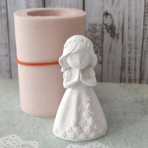 Molde em silicone – Menina Primeira Comunhão 3D
