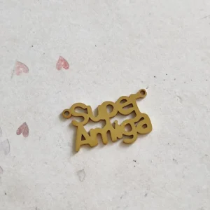 Entremeio em aço inoxidável- Super Amiga – dourado