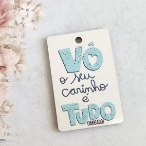 Placa para Porta chaves em mdf – Vô o seu carinho é tudo