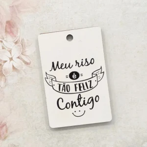 Placa para Porta chaves em mdf -“Meu riso”