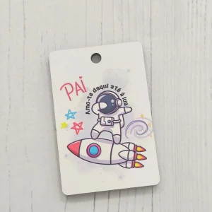 Placa para Porta chaves em mdf -Pai Amo-te daqui até a lua