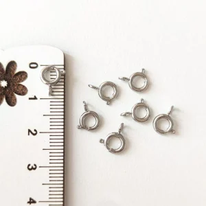 Mosquetão em aço inoxidável 6 mm- prateado
