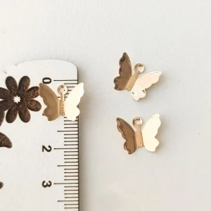 Borboleta em metal (cobre) 13mm-dourada