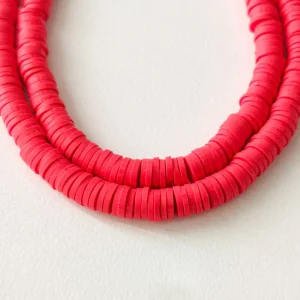 Fiada de discos de polímero- 6 mm- vermelho