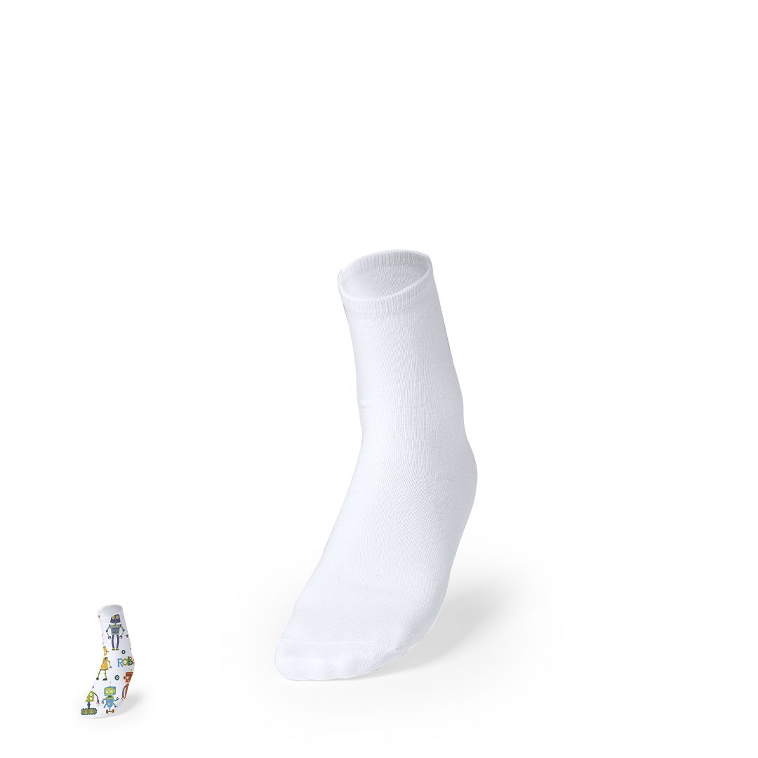 Meias Sakam em Poliéster branco para Sublimação para Personalizar - Image 2
