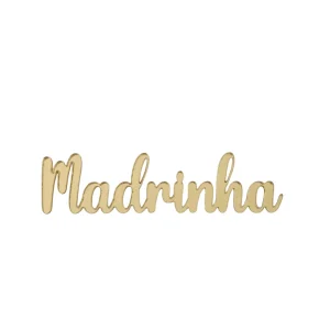 Aplicação em acrílico espelhado – Madrinha (7cm)