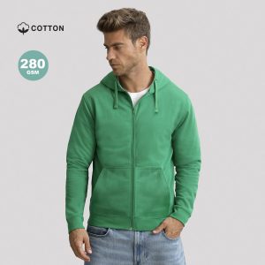 Sweatshirt Astro Unissexo com Capuz e Fecho em Algodão e Poliéster para Personalizar