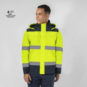 Casaco acolchoado de alta visibilidade Rauric com Design Bicolor para Personalizar