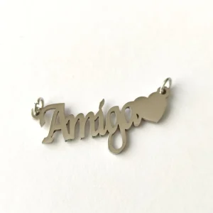 Entremeio em aço inoxidável- Amiga -prateado