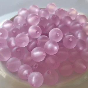Contas acrílicas 10 mm /translucido lilas