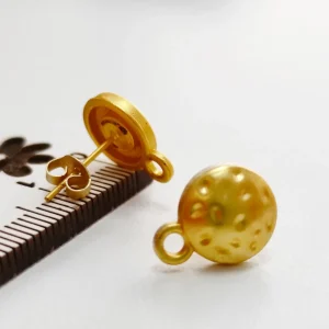 Base para brincos 10 mm metal-dourado