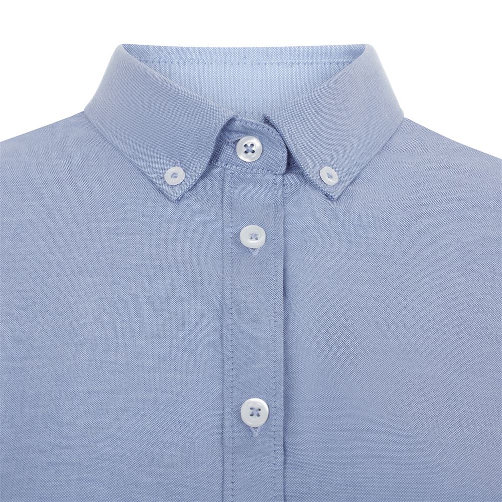 Camisa Oxford Stretch Manga Curta de Mulher para Personalizar - Image 6