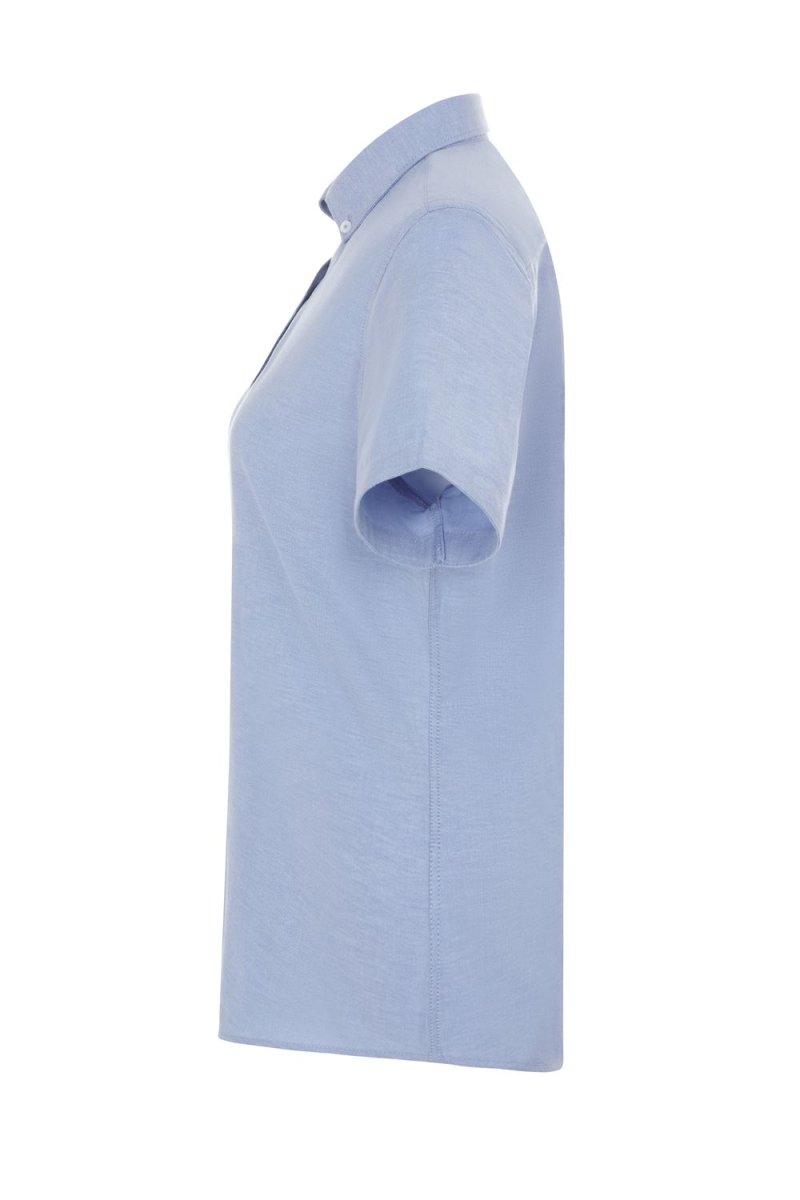 Camisa Oxford Stretch Manga Curta de Mulher para Personalizar - Image 5