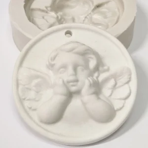 Molde em silicone – Patela redonda cm anjo
