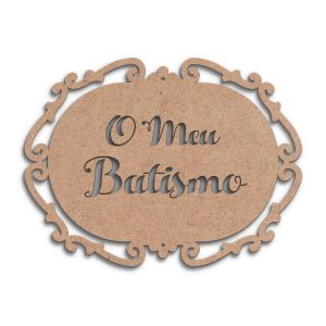 Placa rendilhada “O Meu Batismo”