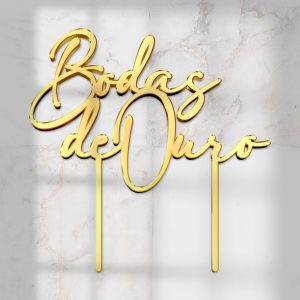 Topo bolo Bodas Ouro