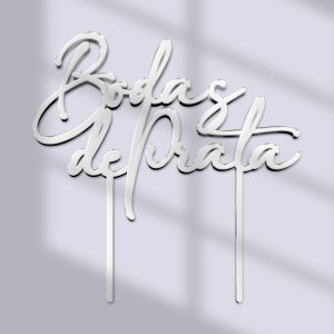 Topo bolo Bodas Prata