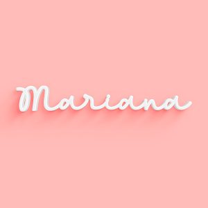 Nome acrilico branco 7 a 11 letras #03