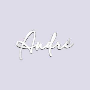 Nome acrilico prateado até 6 letras