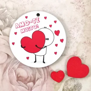 Placa para Porta chaves em mdf – Amo-te muito! (menino)