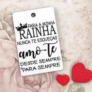 Placa para Porta chaves em mdf – Para a minha rainha