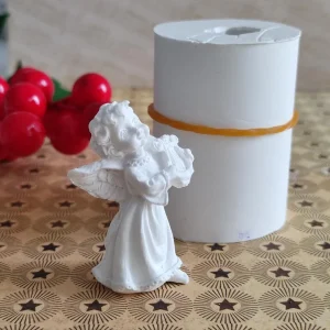 Molde em silicone, Anjinho com arpa- 3D