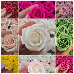 Flores em pétalas de sabão