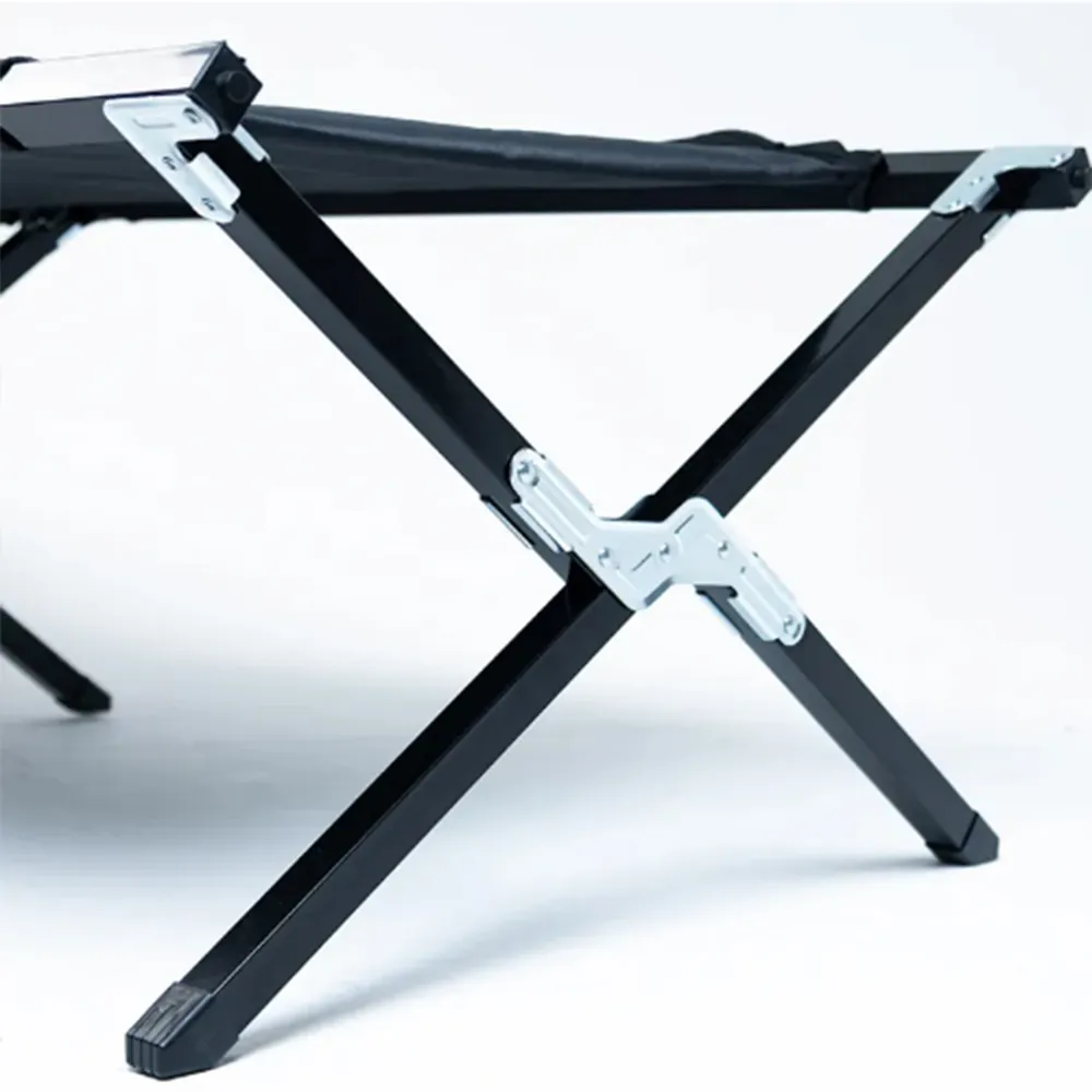 Cama de Campanha Dobrável Hawapi Aço Capacidade 150kg Preto - Image 3