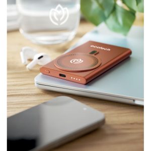 Carregador Magnético Sem Fios Pawtt (15 W) em Alumínio Reciclado e Power Bank 5000 mAh para Personalizar